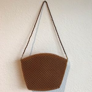 Orange Beaded Mini Purse